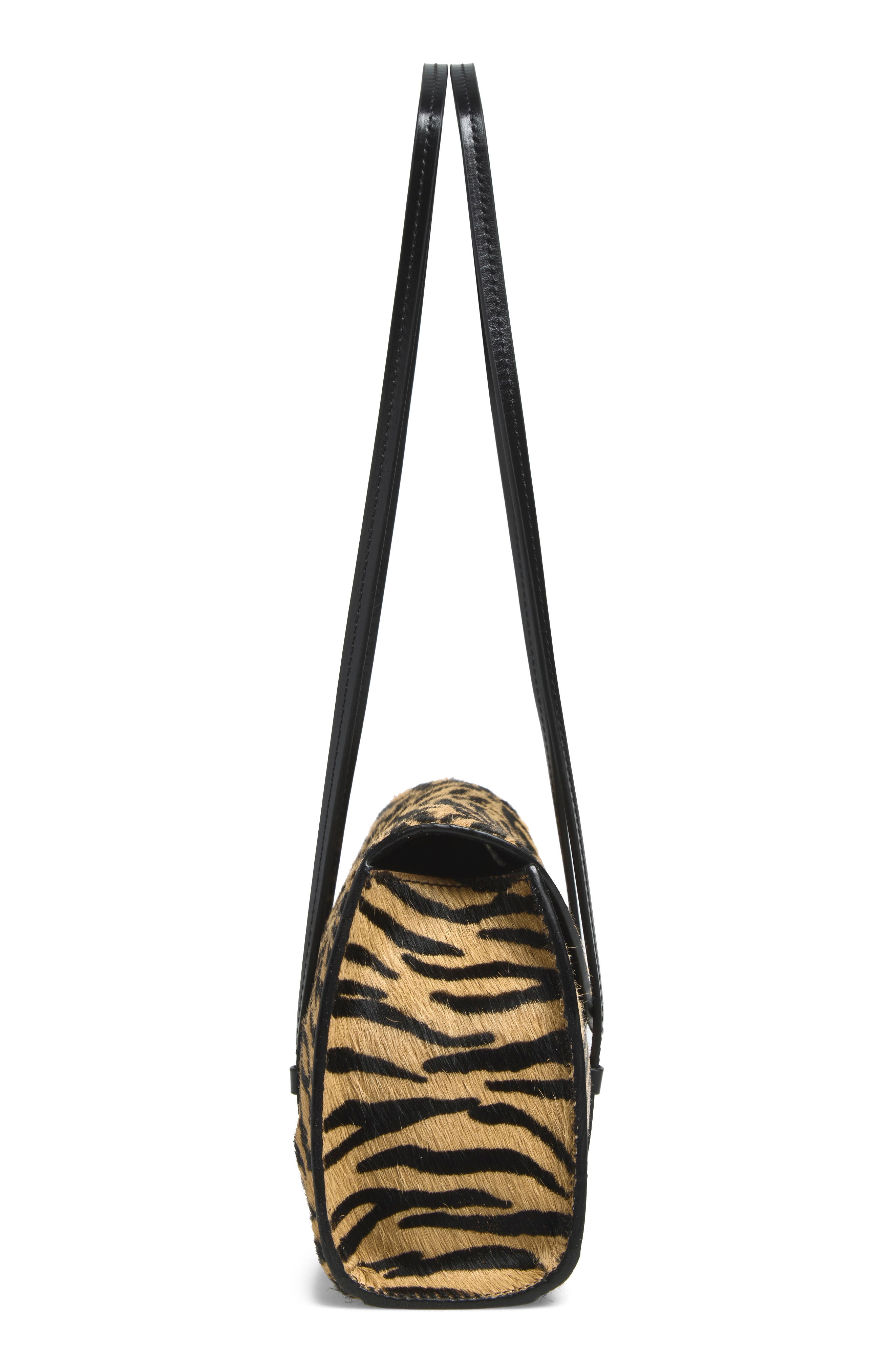 Elena Haircalf Tote Bag, Alternate, color, WARM TIGER HAIRCALF