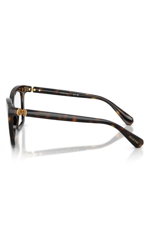 Swarovski 49mm Square Optical Glasses In Brown
