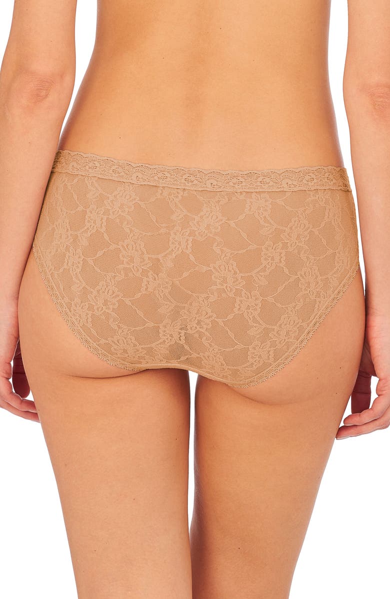 Natori Bliss Allure Lace Briefs, Alternate, color, Cafe