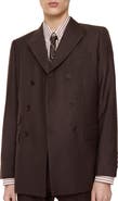 Burberry Striped Wool Mohair Tailored Jacket