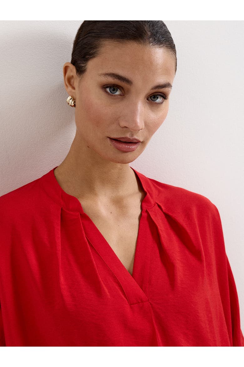 Cynthia V-Neck Blouse, Alternate, color, Red
