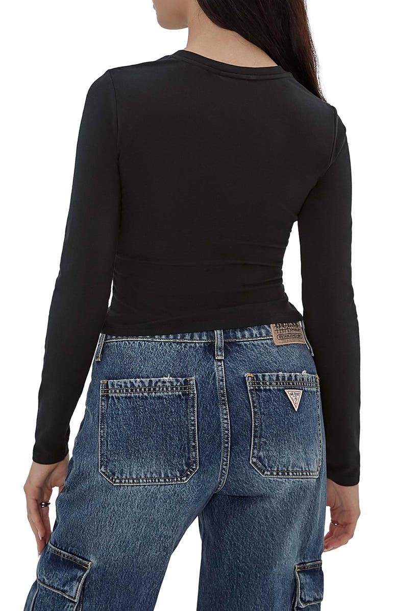 GUESS ORIGINALS Go Logo Long Sleeve Cotton Graphic T-Shirt, Alternate, color, 