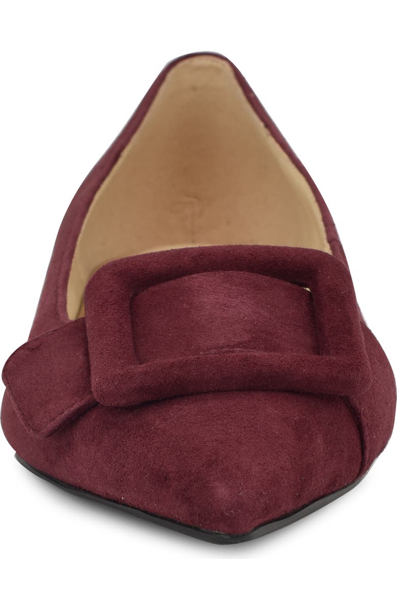 Nine West Jesike Pointed Toe Flat, Alternate, color, Dark Red