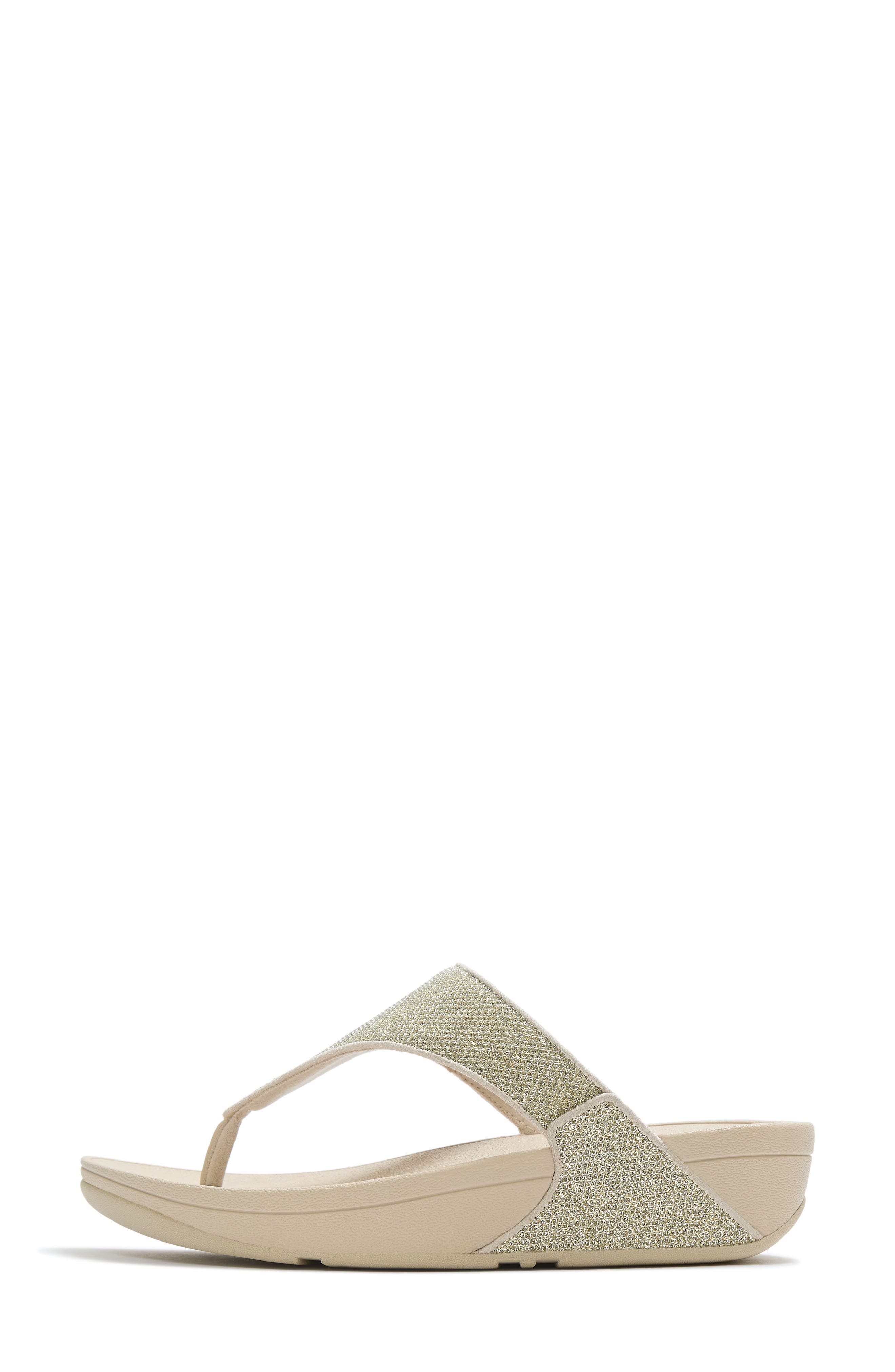 Lulu Shimmerglitz Toe Post Sandal, Alternate, color, PLATINO