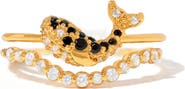 Girls Crew Whale Stacking Ring Set