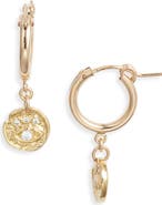 Set & Stones Evie Evil Eye Charm Huggie Hoops