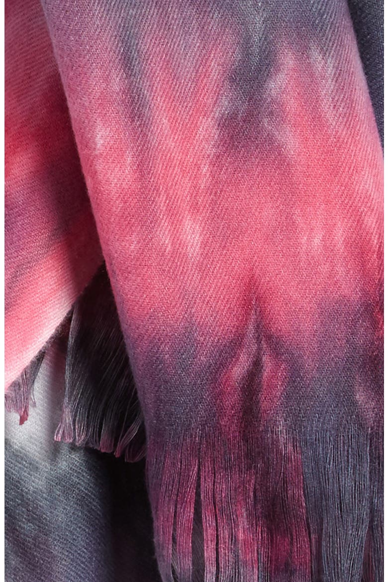 Tie Dye Scarf, Alternate, color, MAGENTA