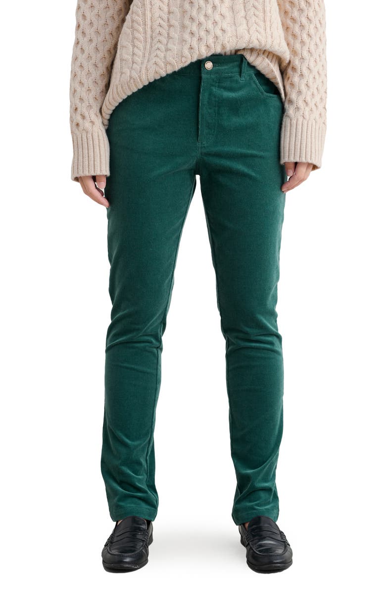 Seasalt Cornwall Lamledra Needlecord Slim Fit Pants, Main, color, Verte