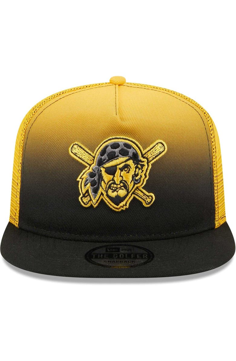 New Era Men's New Era Black Pittsburgh Pirates Fade Golfer Snapback Hat, Alternate, color,