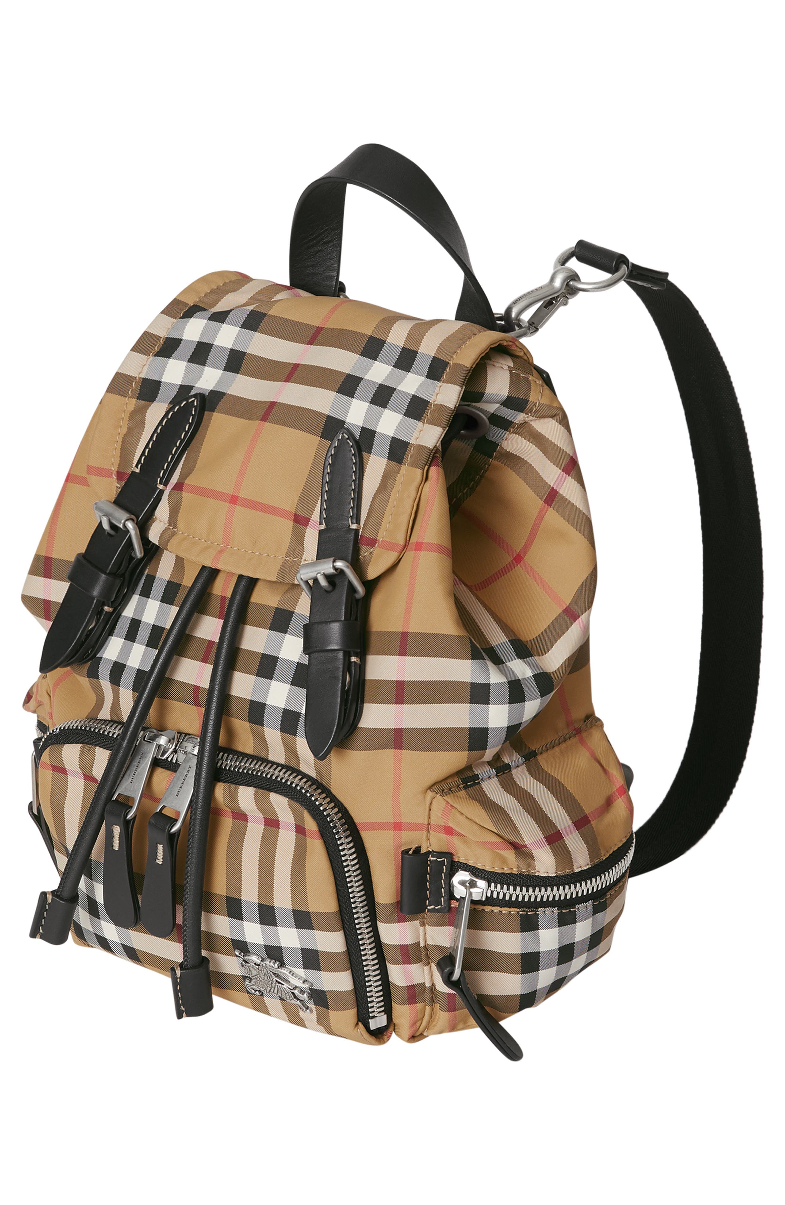 Burberry Small Rucksack Vintage Check Nylon Backpack, Alternate, color, 