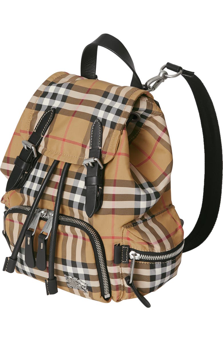 Burberry Small Rucksack Vintage Check Nylon Backpack, Alternate, color,