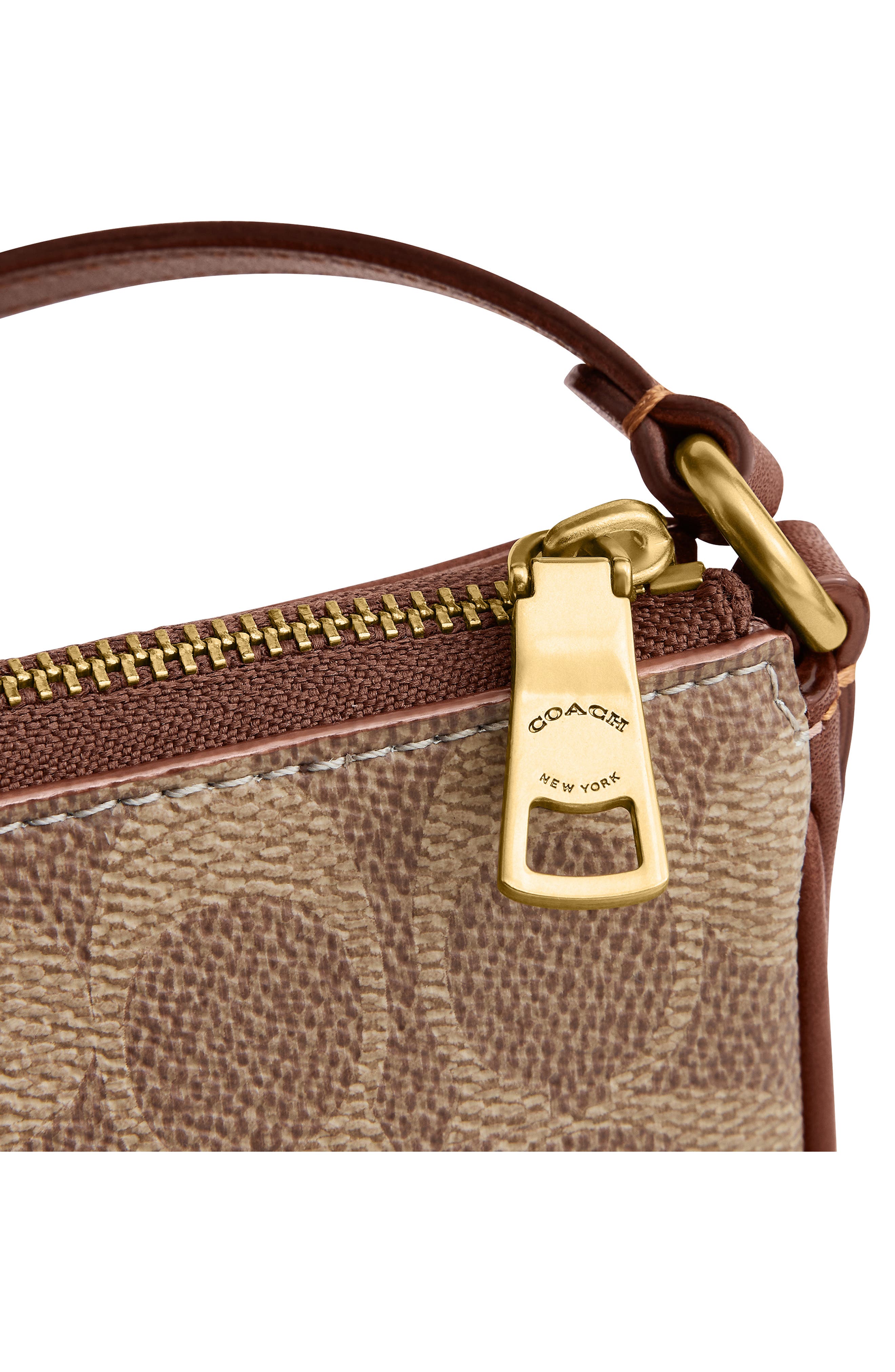 Plaza 18 Signature UpcraftedLeather Baguette Bag, Alternate, color, B4/ TAN BROWN