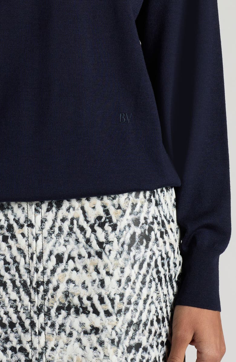 Bottega Veneta Lightweight Fine Wool Long Sleeve Polo, Alternate, color, 