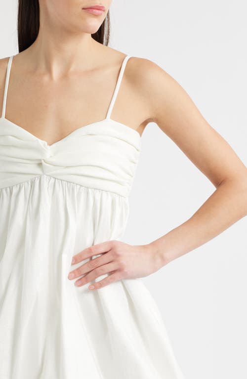 Likely Serefina Mixed Media Bubble Minidress In White