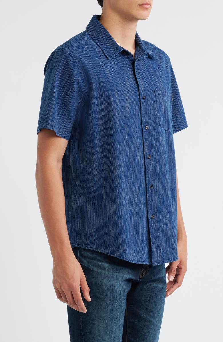 AG Wesley Stripe Relaxed Fit Short Sleeve Button-Up Shirt, Alternate, color, Palmilla