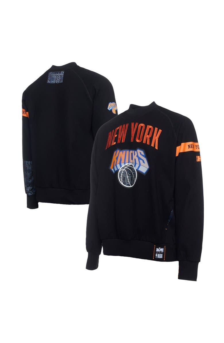 Two Hype Men's NBA x Two Hype  Black New York Knicks Culture & Hoops Collection Premium Pullover Sweatshirt, Alternate, color, 