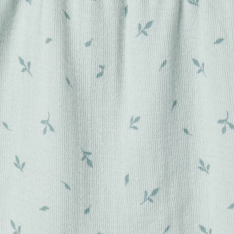 Ribbed Waist Cotton Romper
