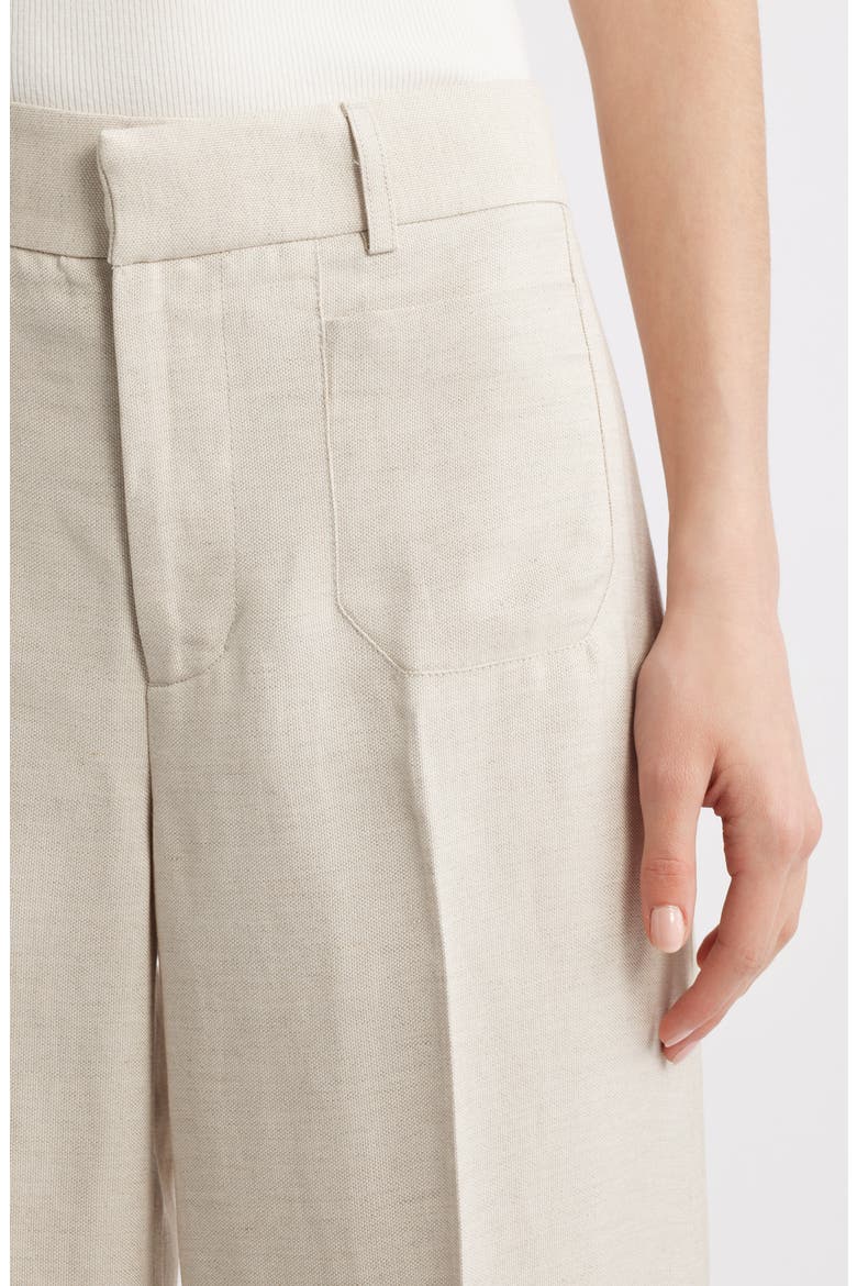 Le Slim Palazzo High Waist Wide Leg Pants, Alternate, color, FLAX