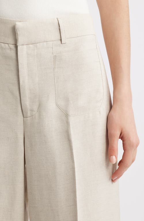 Frame Le Slim Palazzo High Waist Wide Leg Pants In Neutral