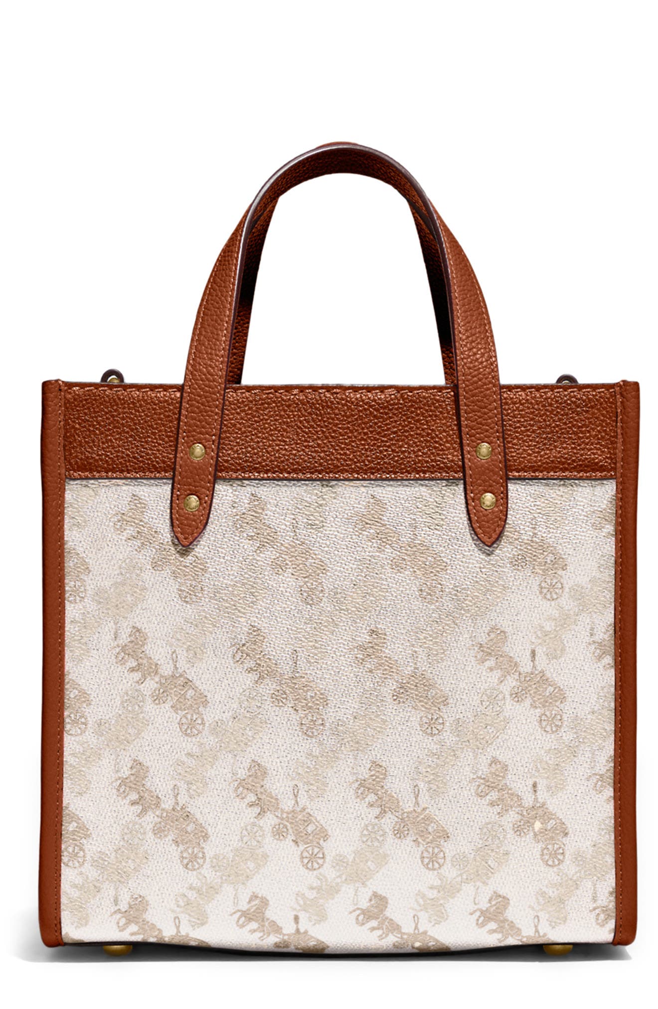 COACH Signature Coated Canvas & Leather Field Tote, Alternate, color, 