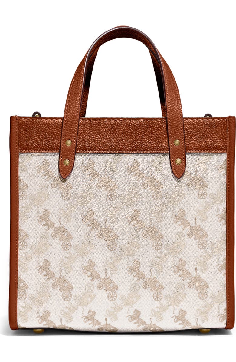 COACH Signature Coated Canvas & Leather Field Tote, Alternate, color,