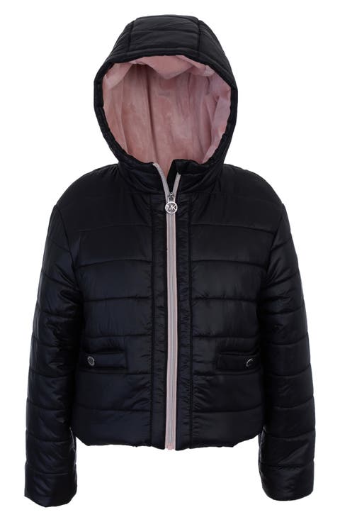 Kids' Plush Lined Hooded Puffer Jacket (Big Kid)