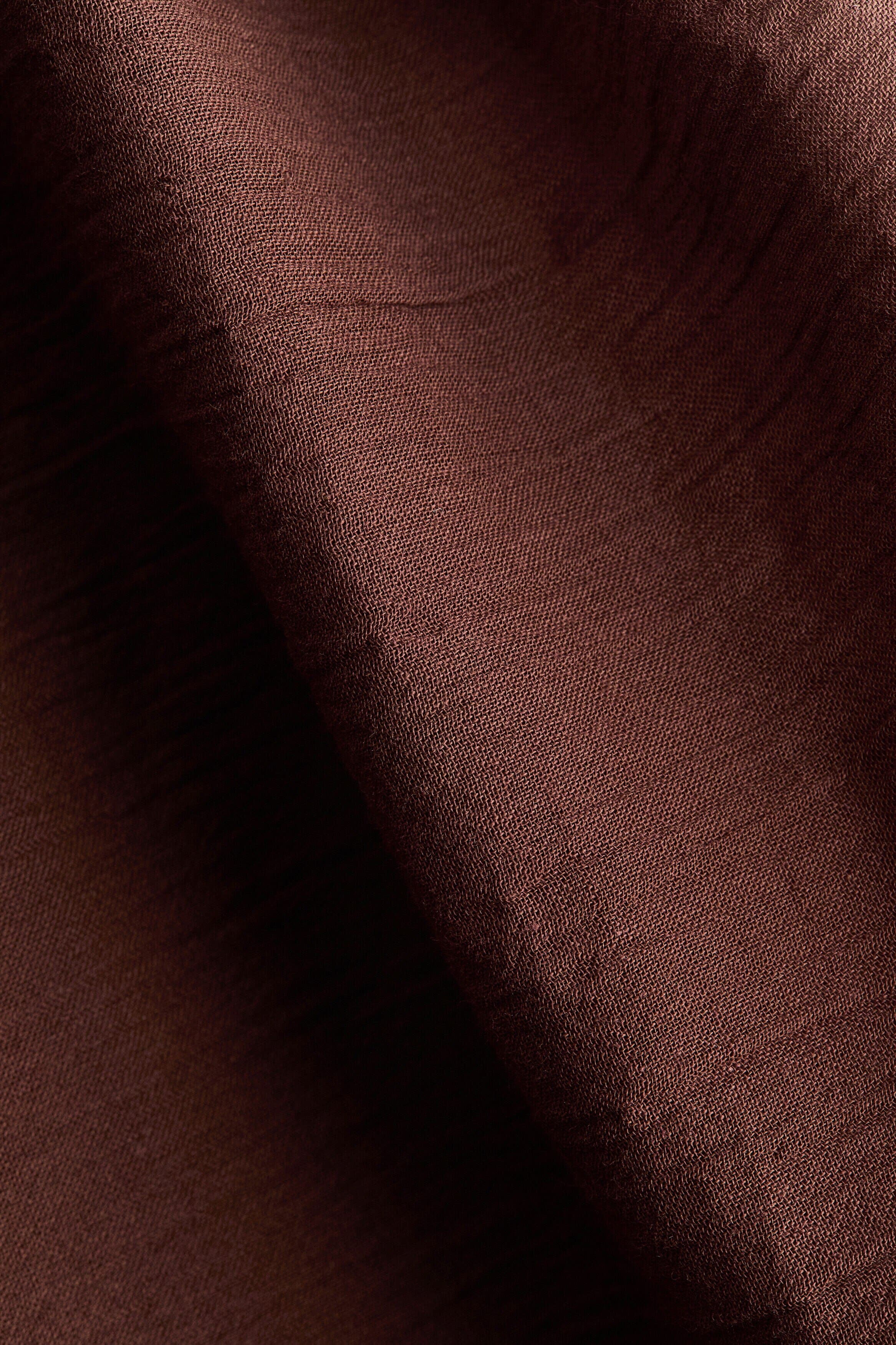 Crinkled Cotton Sarong, Alternate, color, Dark brown