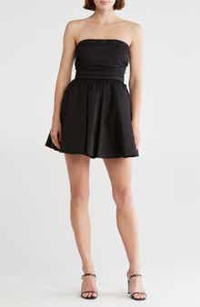 Lush Pleated Bodice Strapless Minidress