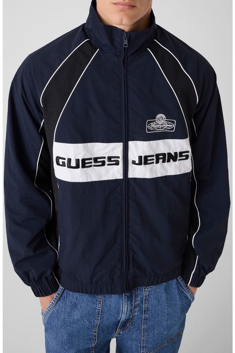 Nylon Track Jacket, Main, color, BLUE