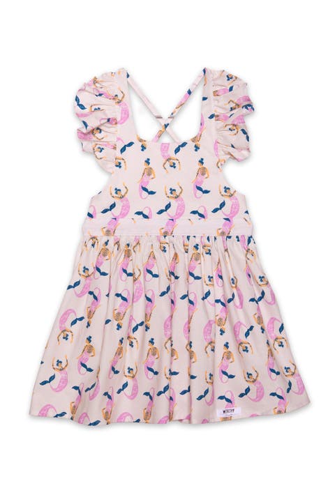 Girls Ruffle Sleeve Dress (Toddler, Little Kid & Big Kid)
