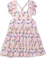 WORTHY THREADS Girls Ruffle Sleeve Dress
