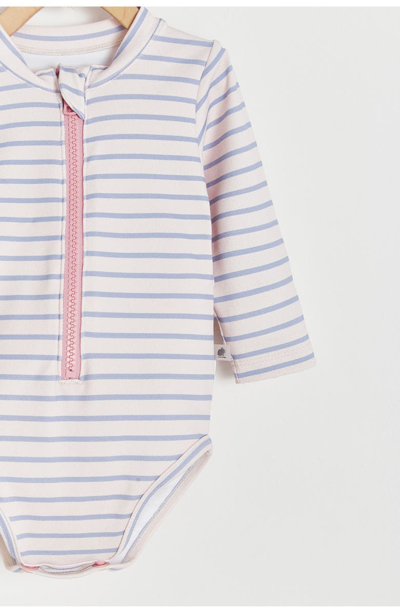 Babycottons Premium Quality Stripes Long Sleeve 1- Piece Rashguard for Infant, Alternate, color, 