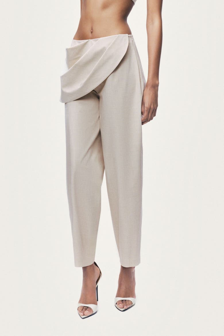 Waist Panel Trousers, Alternate, color, Ivory