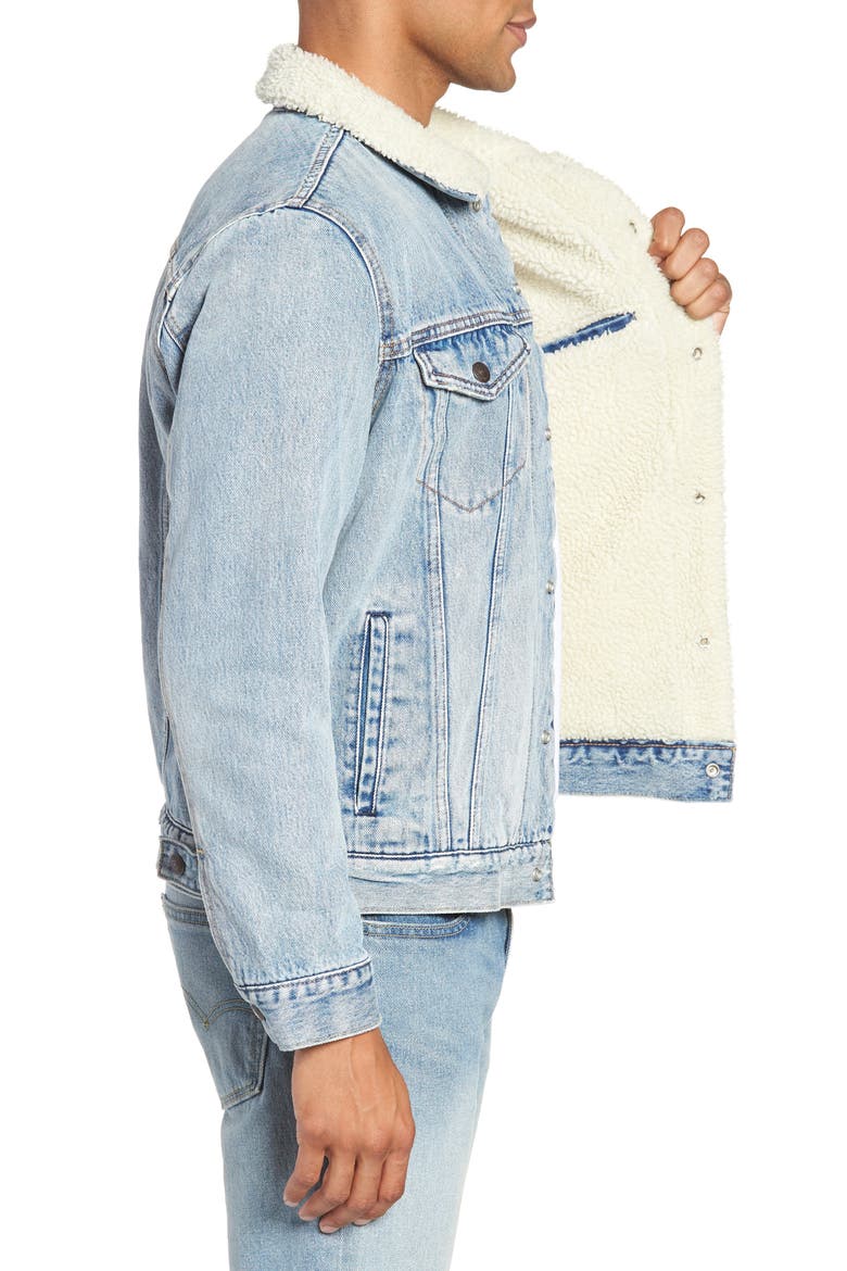 Levi's® Type 3 Faux Shearling Trucker Jacket, Alternate, color, STONEBRIDGE SHERPA TRUCKER