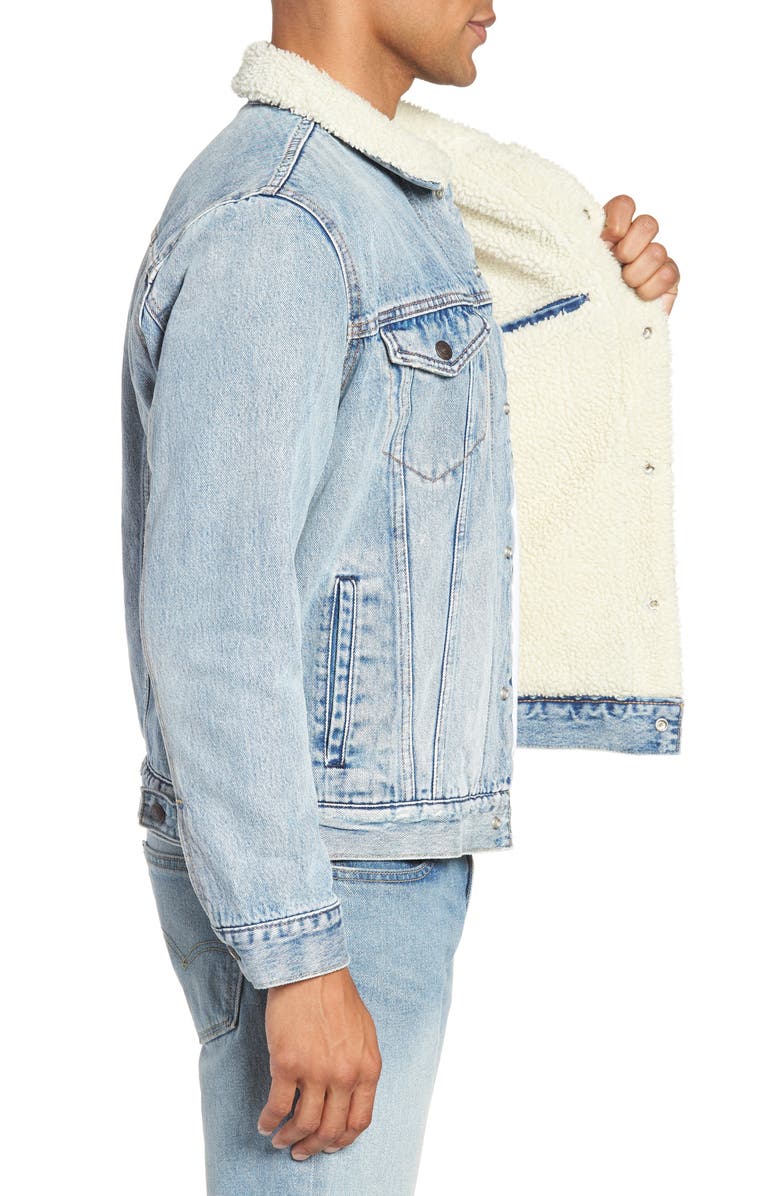 Levi's<sup>®</sup> Type 3 Faux Shearling Trucker Jacket, Alternate, color, 