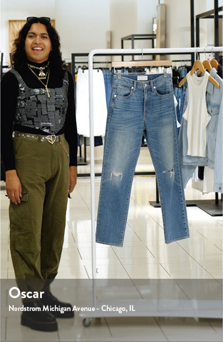 Stella High Waist Slim Straight Leg Jeans, sales video thumbnail