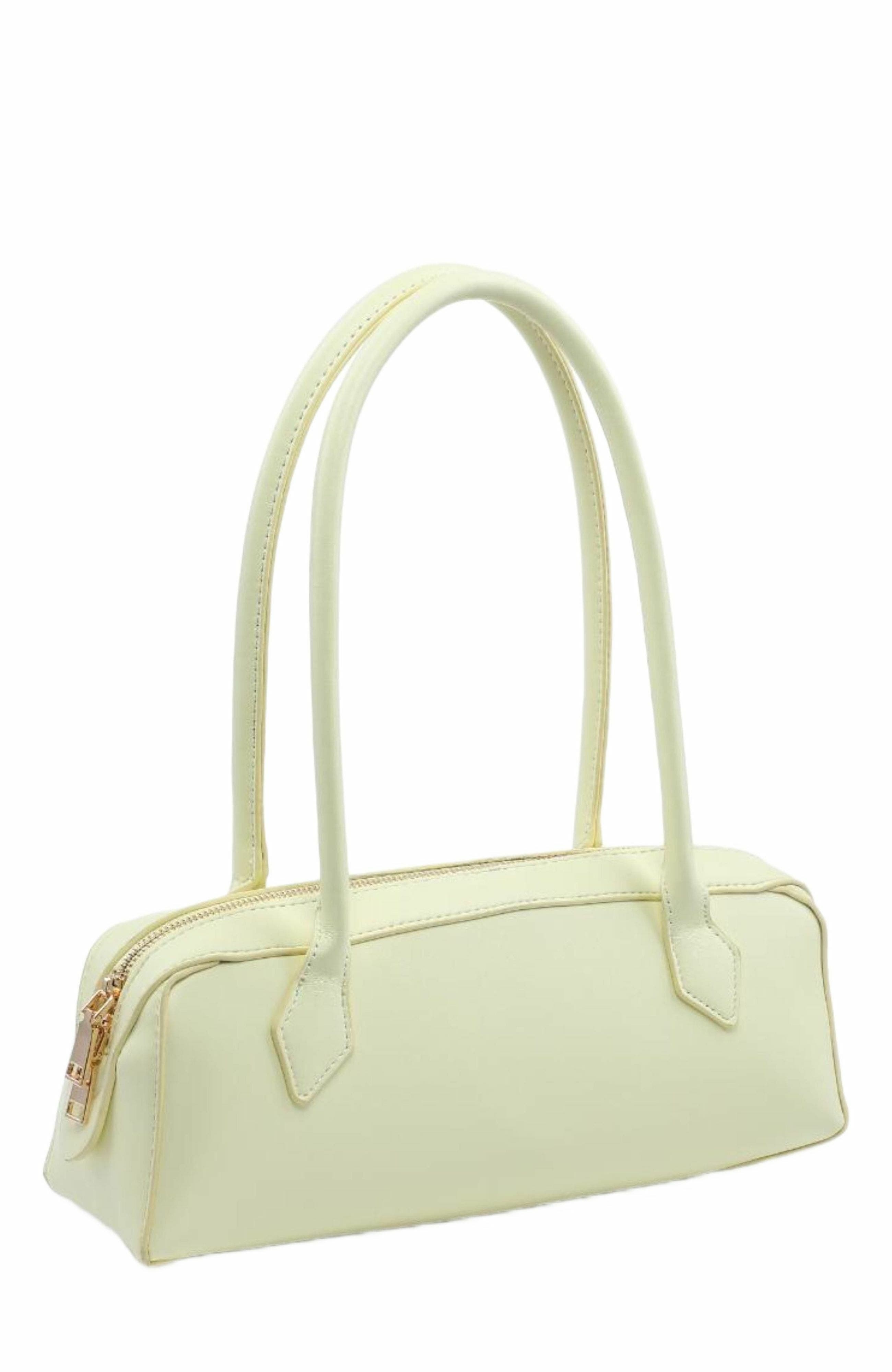 MODA LUXE Betty Vegan Leather Shoulder Bag for Women in Butter Yellow, Alternate, color, Butter