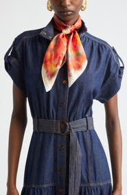 Zimmermann Tie Dye Silk Square Scarf