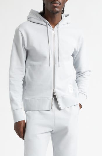 Thom Browne Engineered 4-Bar Cotton French Terry Zip-Up Hoodie