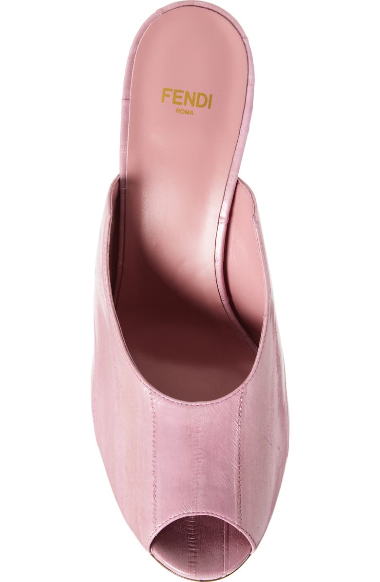 Fendi Show Genuine Eel Wedge Mule, Alternate, color, Indian Pink
