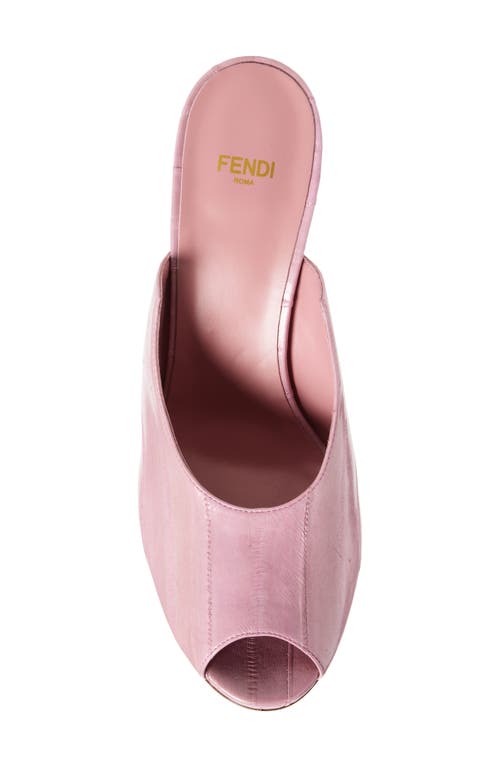 Fendi Show Genuine Eel Wedge Mule In Pink