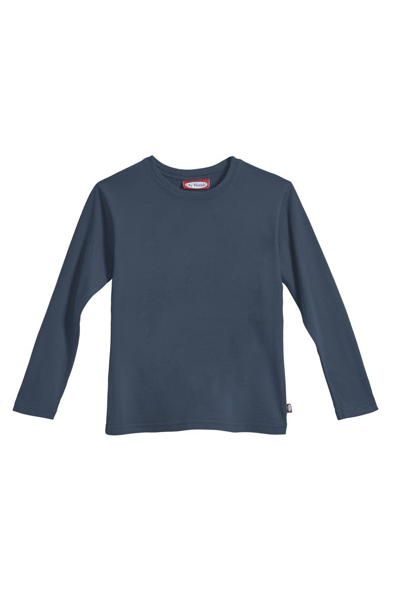 Baby Boys Long Sleeve Soft 100% Cotton Jersey T-Shirt, Main, color, Midnight