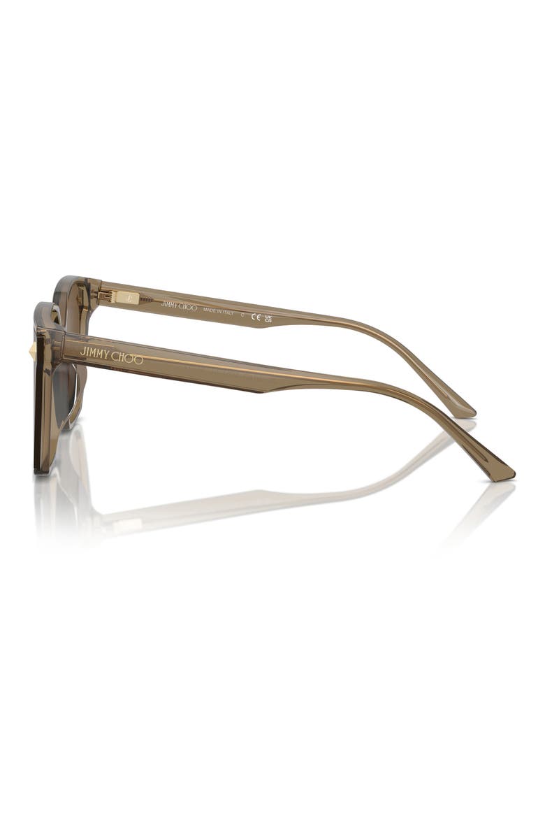 61mm Oversize Square Sunglasses, Alternate, color, TRANSPARENT BROWN / DARK BROWN