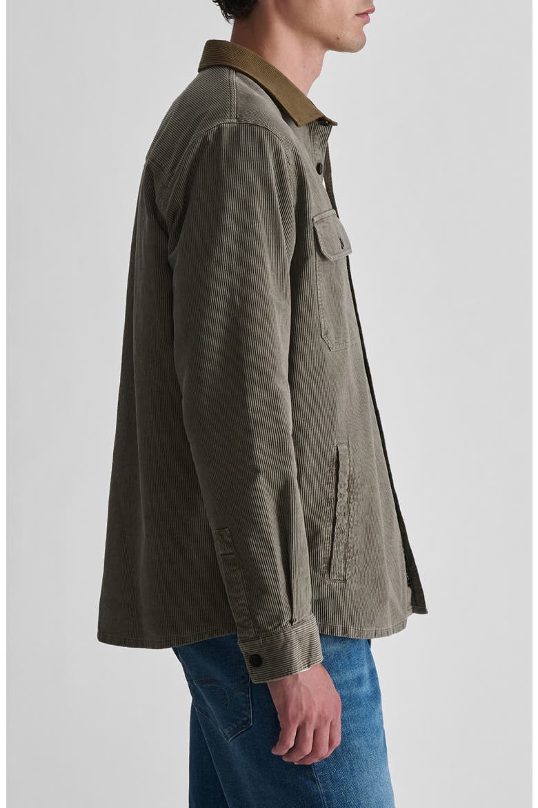 Corduroy Overshirt, Alternate, color, STONE GRAY