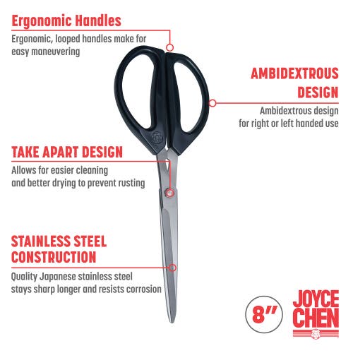 Joyce Chen Stainless Steel 8" Kitchen Scissors In Blue