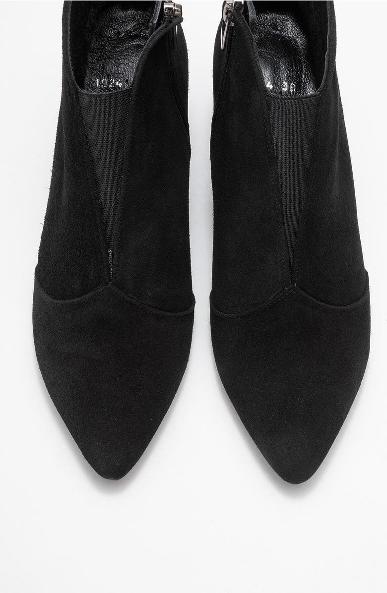 Forever & Always Shoes Finda Leather Block Heel Boot, Alternate, color, Black Suede Leather