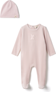 Bebe Bella Girl Bunny Applique Velour Romper