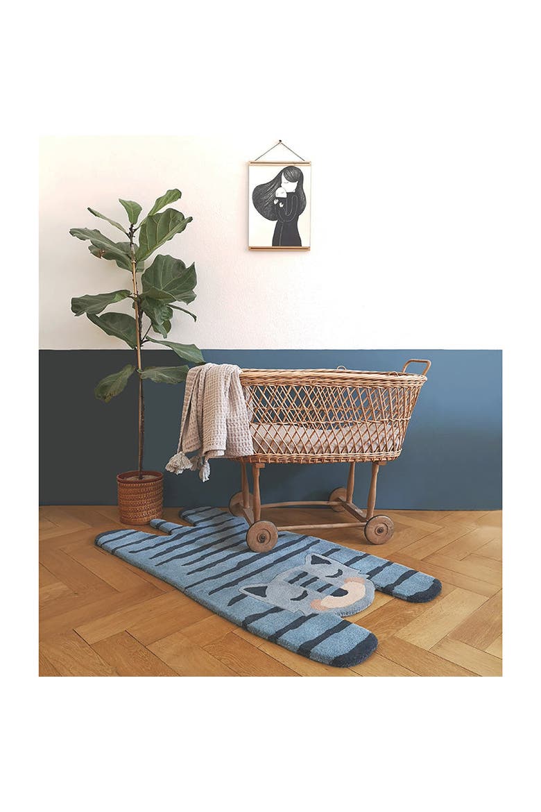 Blue Tigger Rug, Alternate, color, BlUE