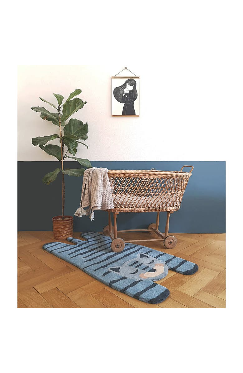 Nattiot Blue Tigger Rug, Alternate, color, Blue