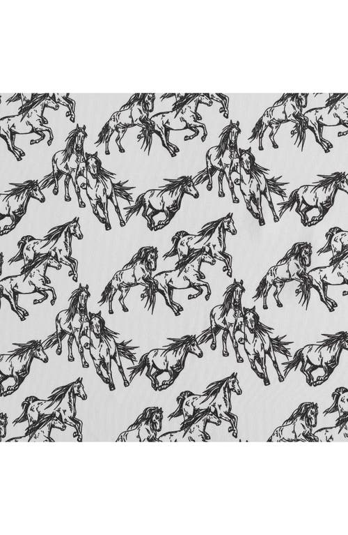 Wrangler Mustangs Sheet Set In Black/white